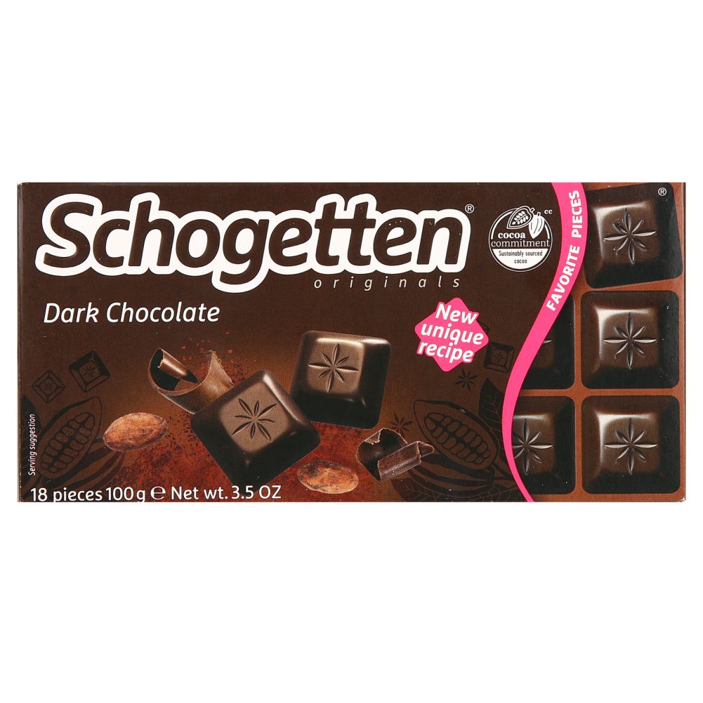 TEMNA ČOKOLADA 50% KAKAVA, SCHOGETTEN, 18/1, 100G
