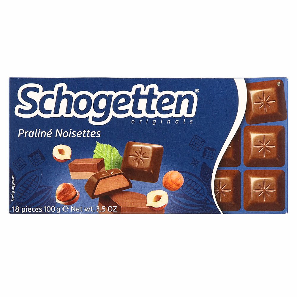 mlečna čokolada praline noisettes, schogetten, 18/1, 100g