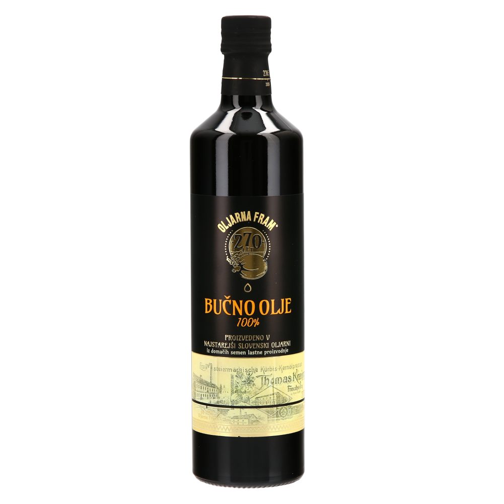 BUČNO OLJE 270LET, OLJARNA FRAM, 0,75L, SLOVENIJA