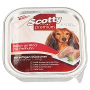 Slika produkta MOKRA HRANA ZA PSE PAŠTETA S SOČNIMI KOŠČKI Z GOVEDINO IN PEGATKO, SCOTTY PREMIUM, 100G
