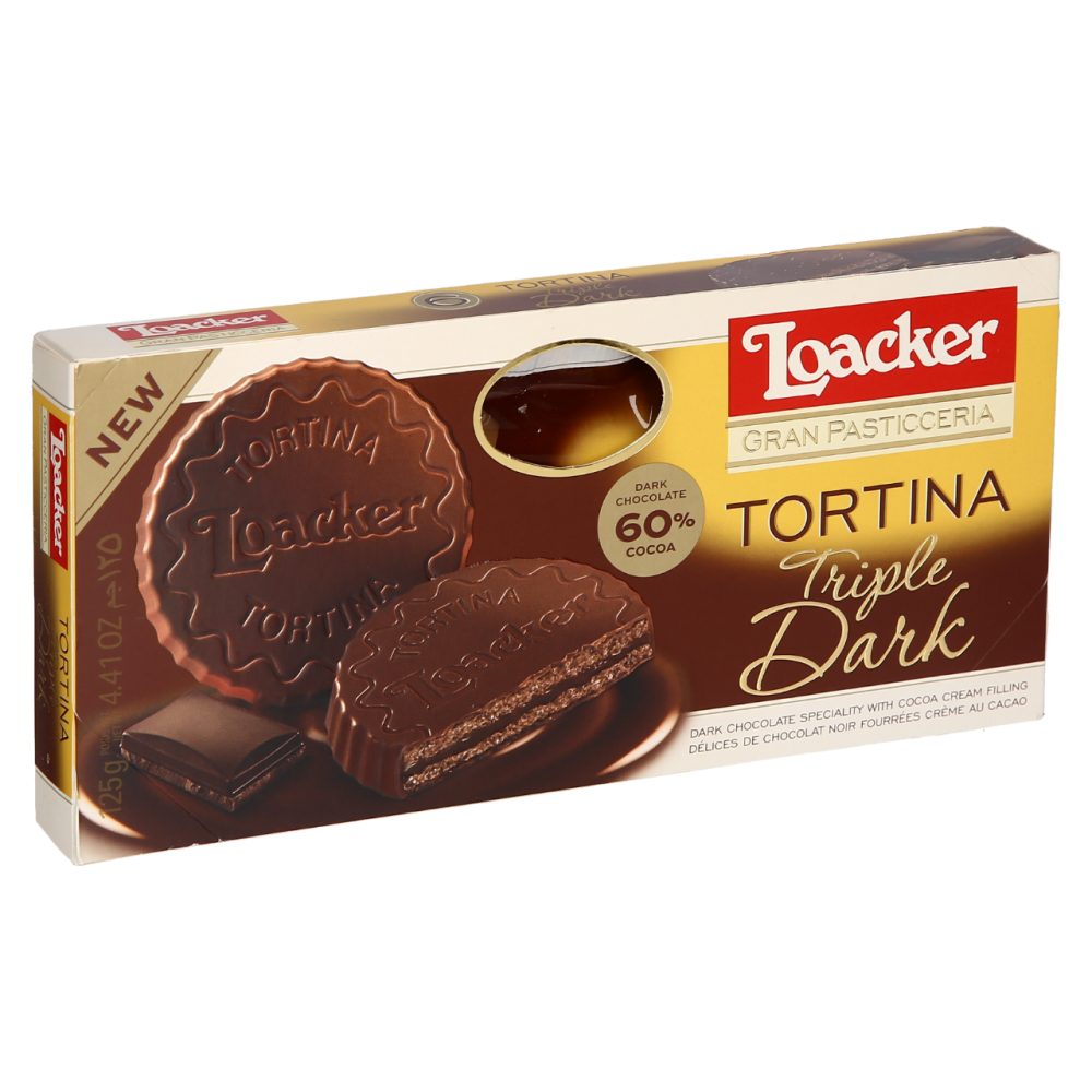 Čokoladna specialiteta Tortina triple dark, Loacker, 125 g