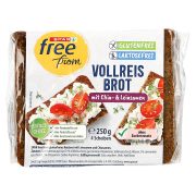 Slika produkta POLNOZRNATI RIŽEV KRUH Z LANENIMI IN CHIA SEMENI BREZ GLUTENA, SPAR FREE FROM, 250G