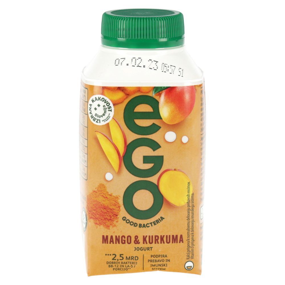 TEKOČI JOGURT MANGO IN KURKUMA, EGO, 250G