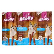 Slika produkta PRIBOLJŠEK ZA MAČKE MEHKE PALČKE Z LOSOSOM, MOLLY, 10X5G