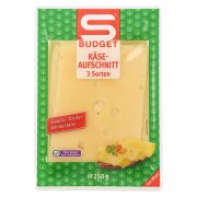 Slika produkta SIR NAREZEK GAUDA,TILSITER IN EMENTALEC, REZINE, S-BUDGET, 250G