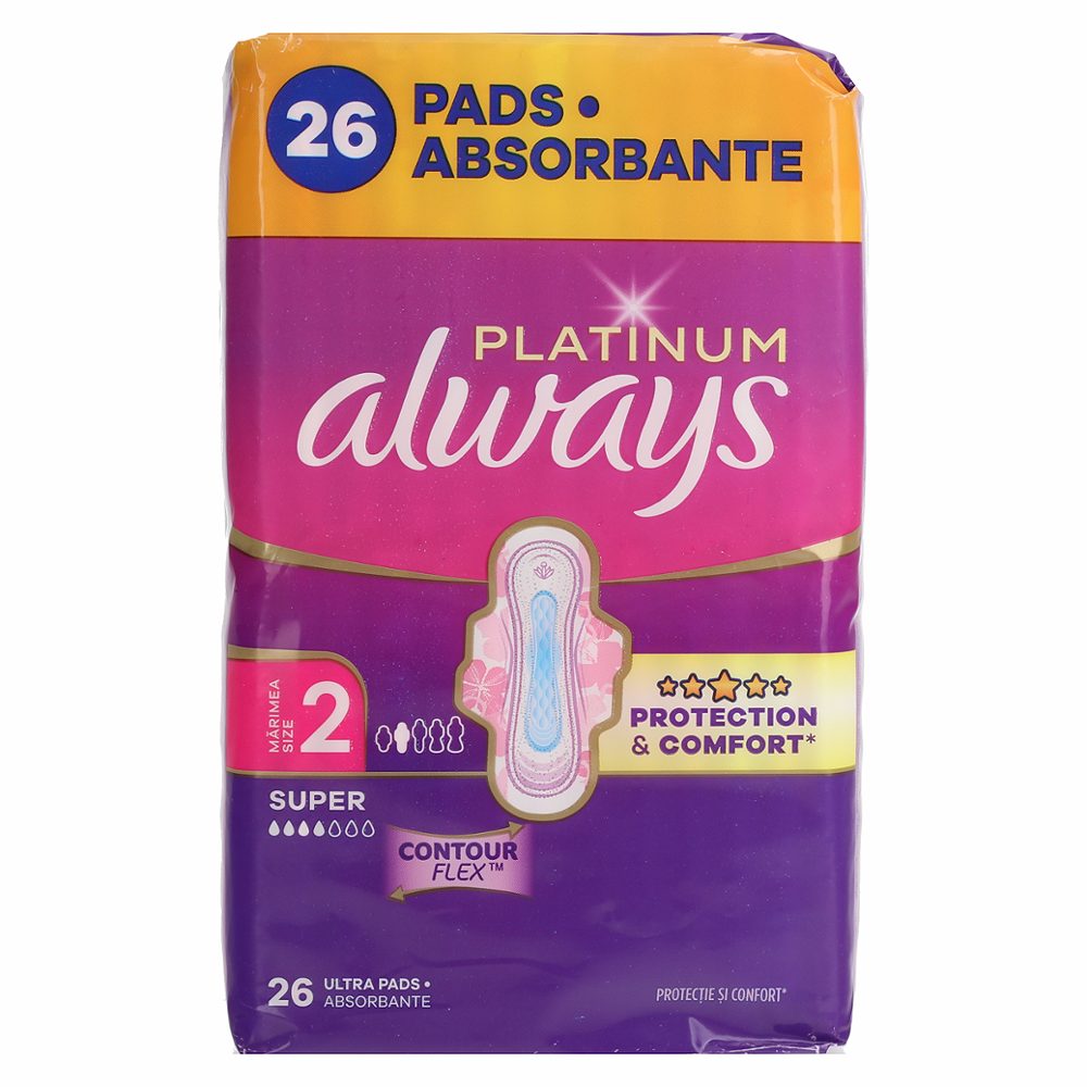 higienski vložki super, always platinum, 26/1