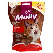 Slika produkta PRIBOLJŠKI ZA MAČKE POLNJENE BLAZINICE Z GOVEDINO, RACO IN SIROM, MOLLY, 150G