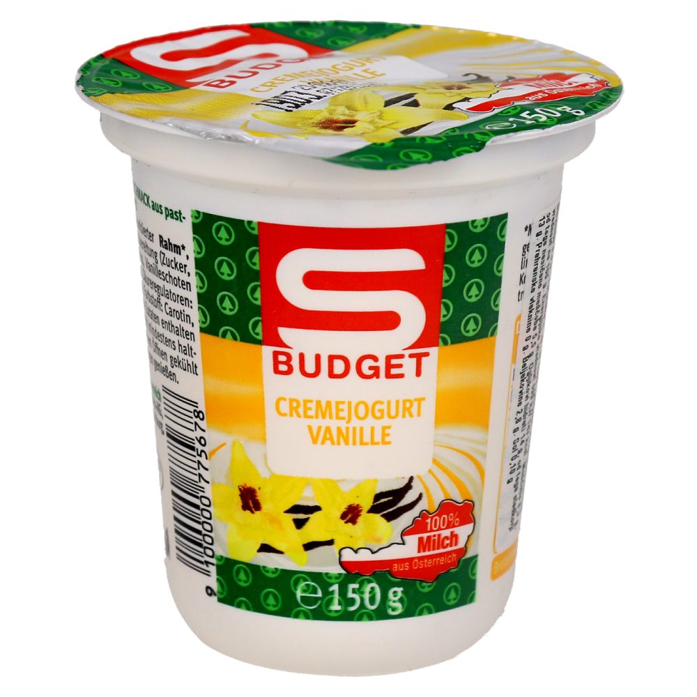 smetanov jogurt z okusom vanilije