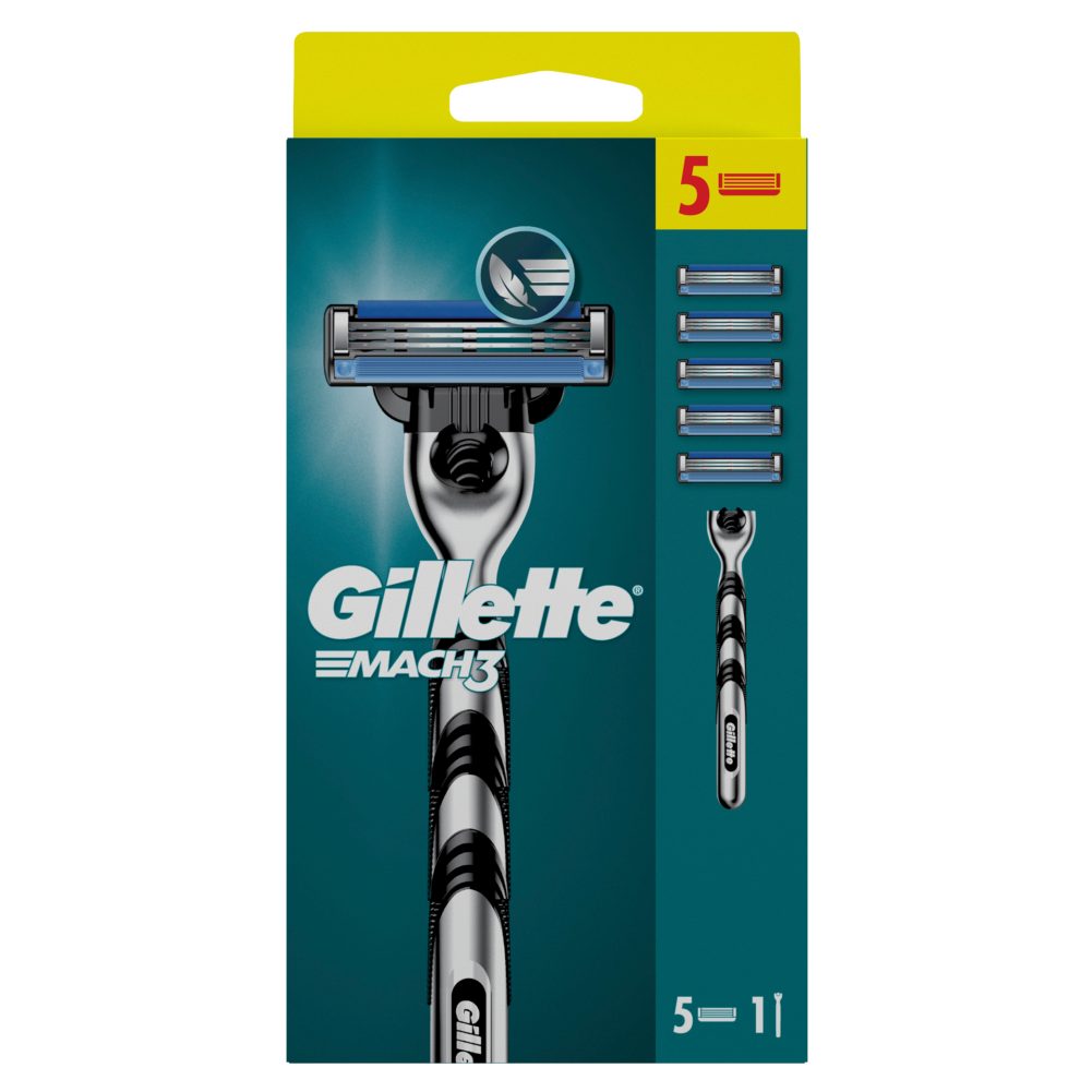 BRITVICA MOŠKA MACH3, GILLETTE, 1/1 + 5 NADOMESTNIH NASTAVKOV