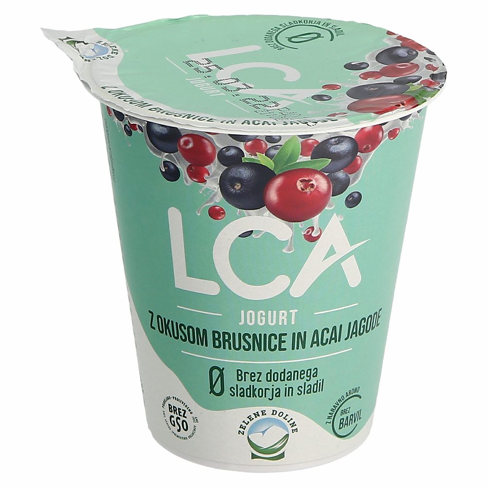 jogurt brusnica in acai jagoda brez dodanega sladkorja in sladil lca