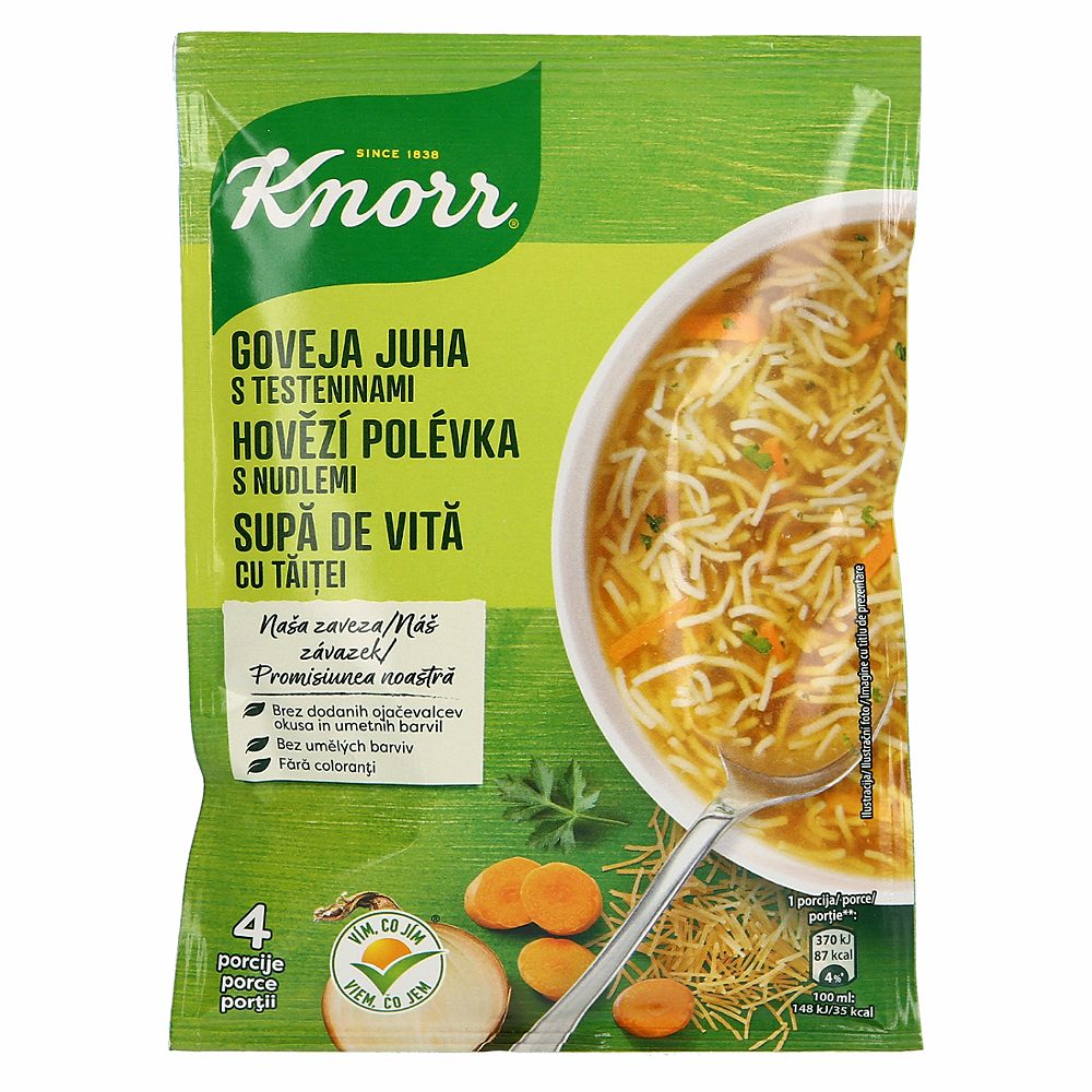 goveja juha s testeninami, knorr, 101g