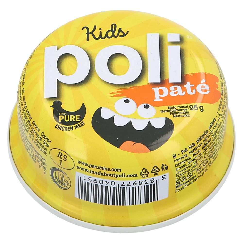 PIŠČANČJA PAŠTETA POLI KIDS PATÉ, PERUTNINA PTUJ, 95G