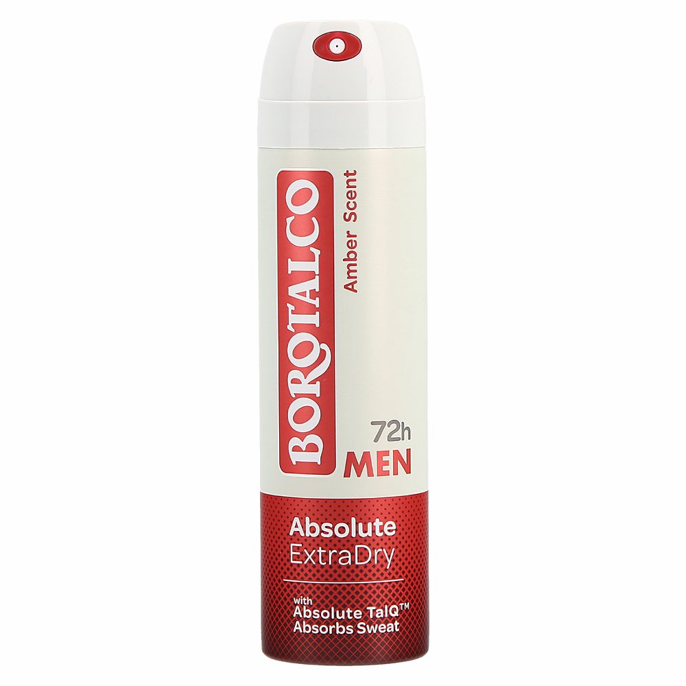 deo sprej absolute extra dry amber, borotalco men,150ml