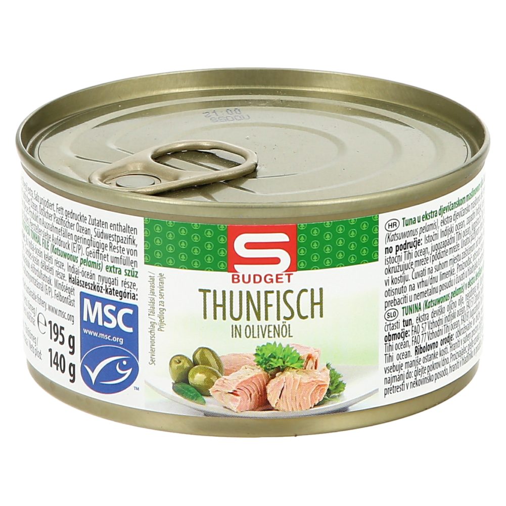 S-BUDGET TUNA OLIVNO OLJE 195G