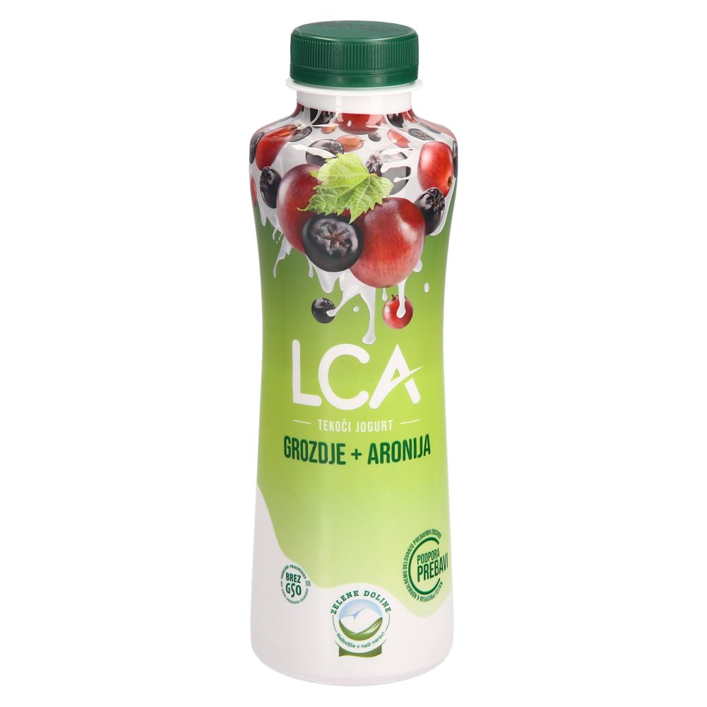 tekoči jogurt, grozdje in aronija, 1,1 % m.m., lca, 500 g