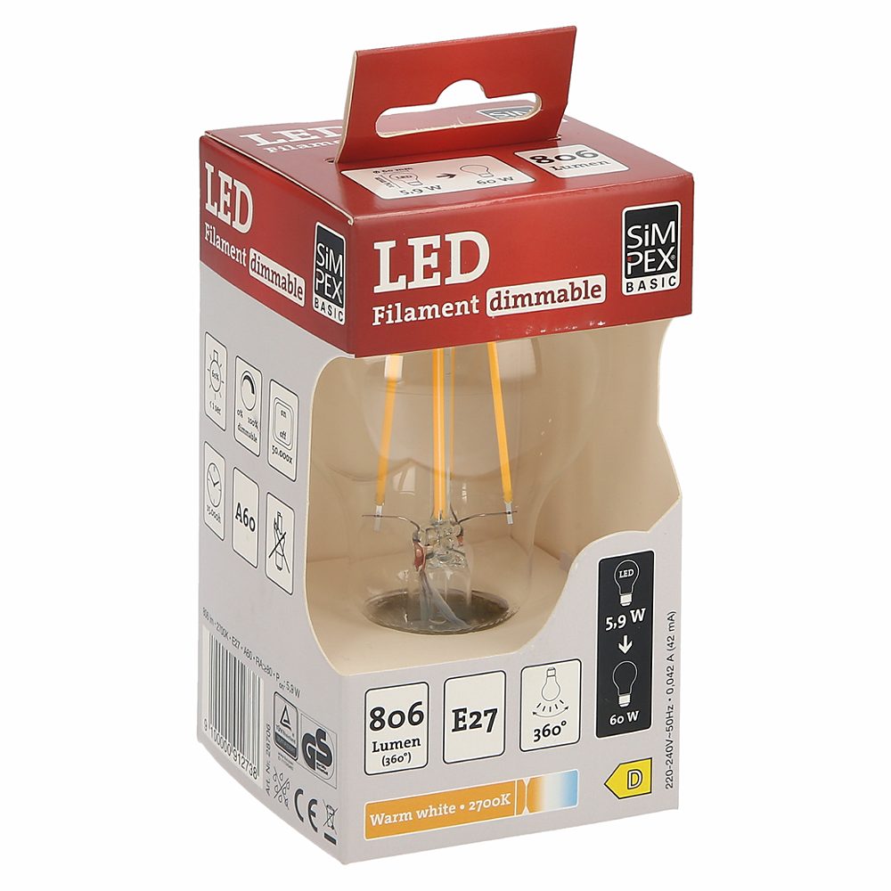 sijalka led e27 806lm