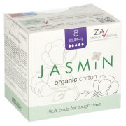Slika produkta HIGIENSKI VLOŽKI SUPER, 100% ORGANSKI BOMBAŽ, JASMIN ORGANIC, 8/1