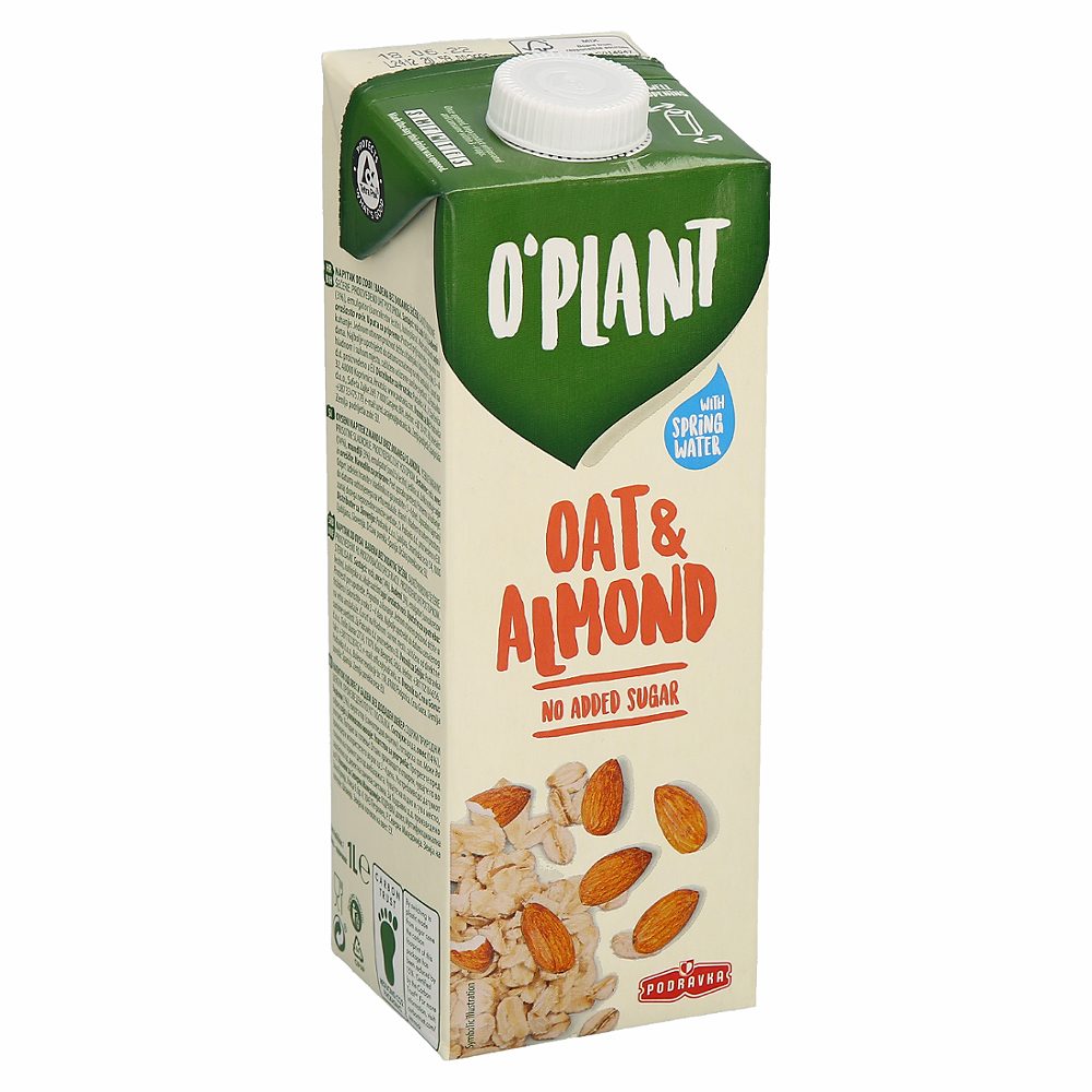 ovseni napitek z mandlji o´plant, podravka, 1l