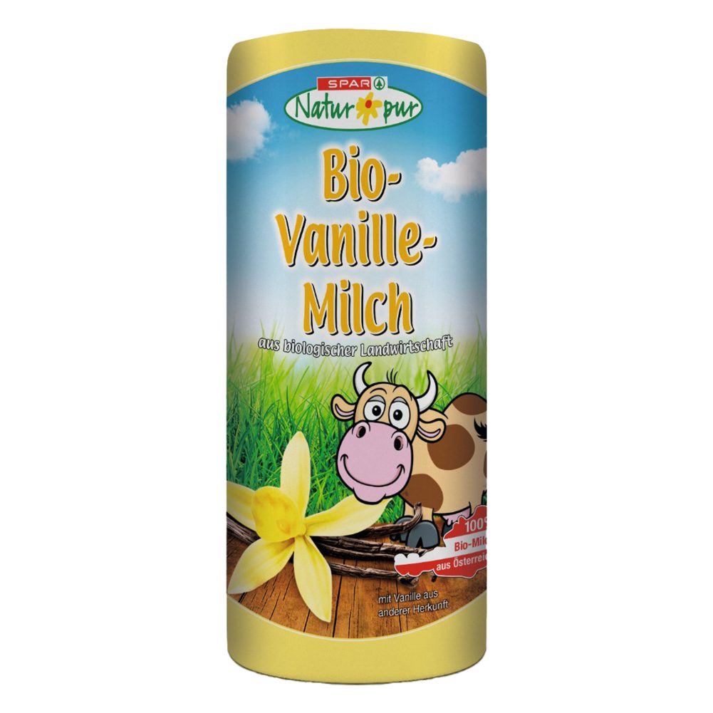 BIO MLEKO Z OKUSOM VANILIJE, SPAR NATUR*PUR, 235ML