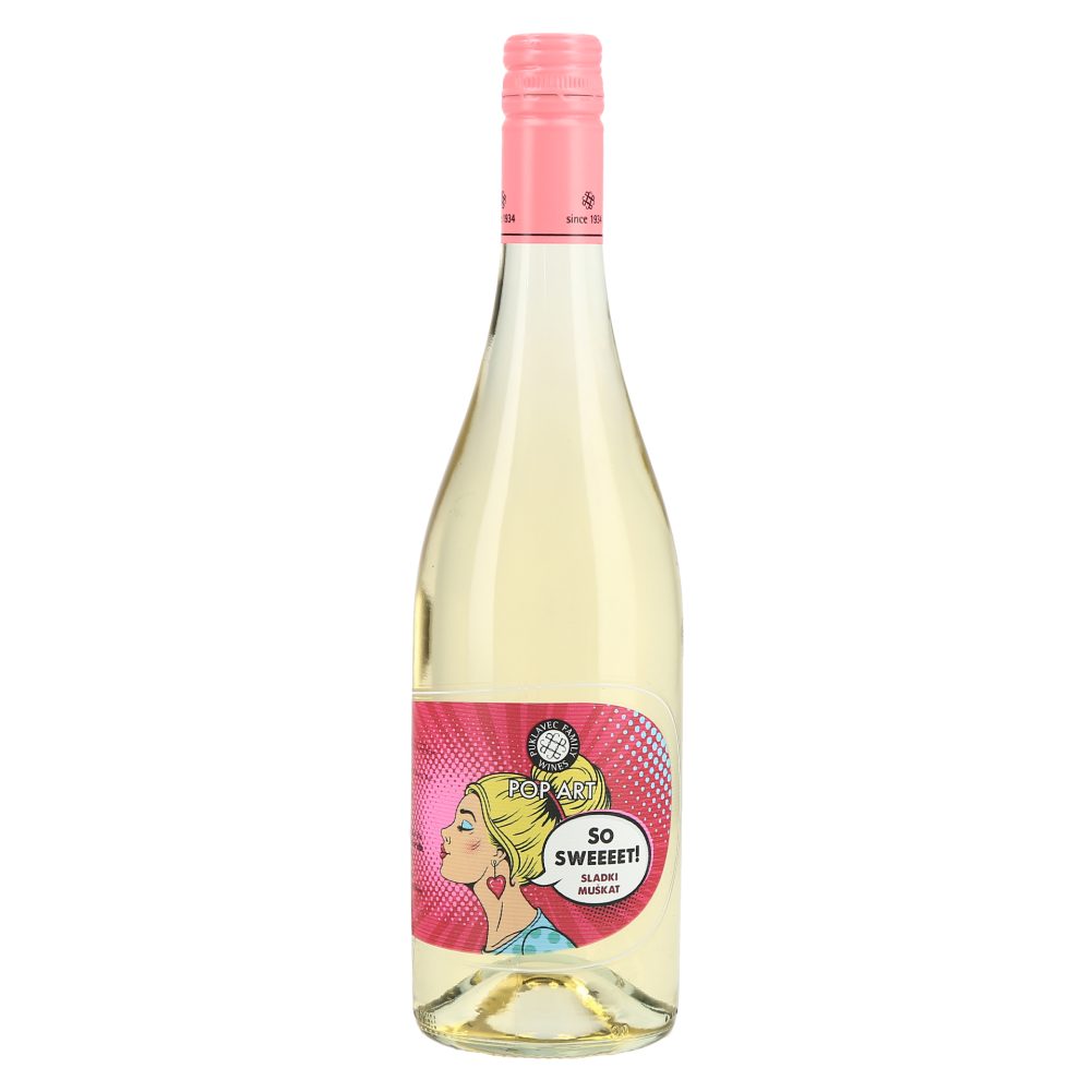 BELO VINO POP ART SLADKI MUŠKAT, JERUZALEM ORMOŽ, 0,75L