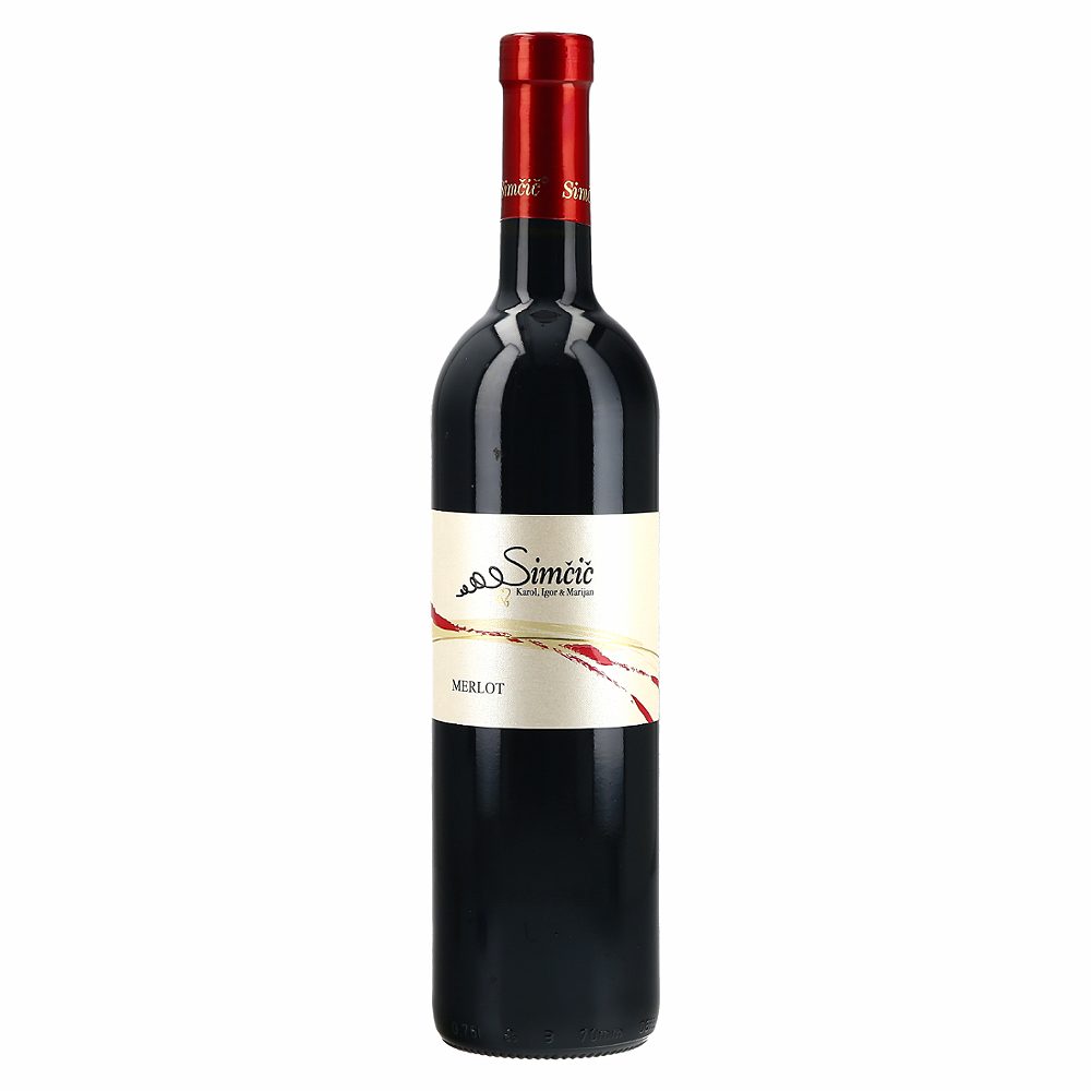 rdeče vino merlot barrique, simčič, 0,75l