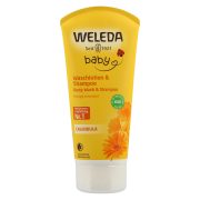 Slika produkta LOSJON ZA UMIVANJE IN ŠAMPON ZA LASE IZ OGNJIČA, WELEDA BABY, 200ML