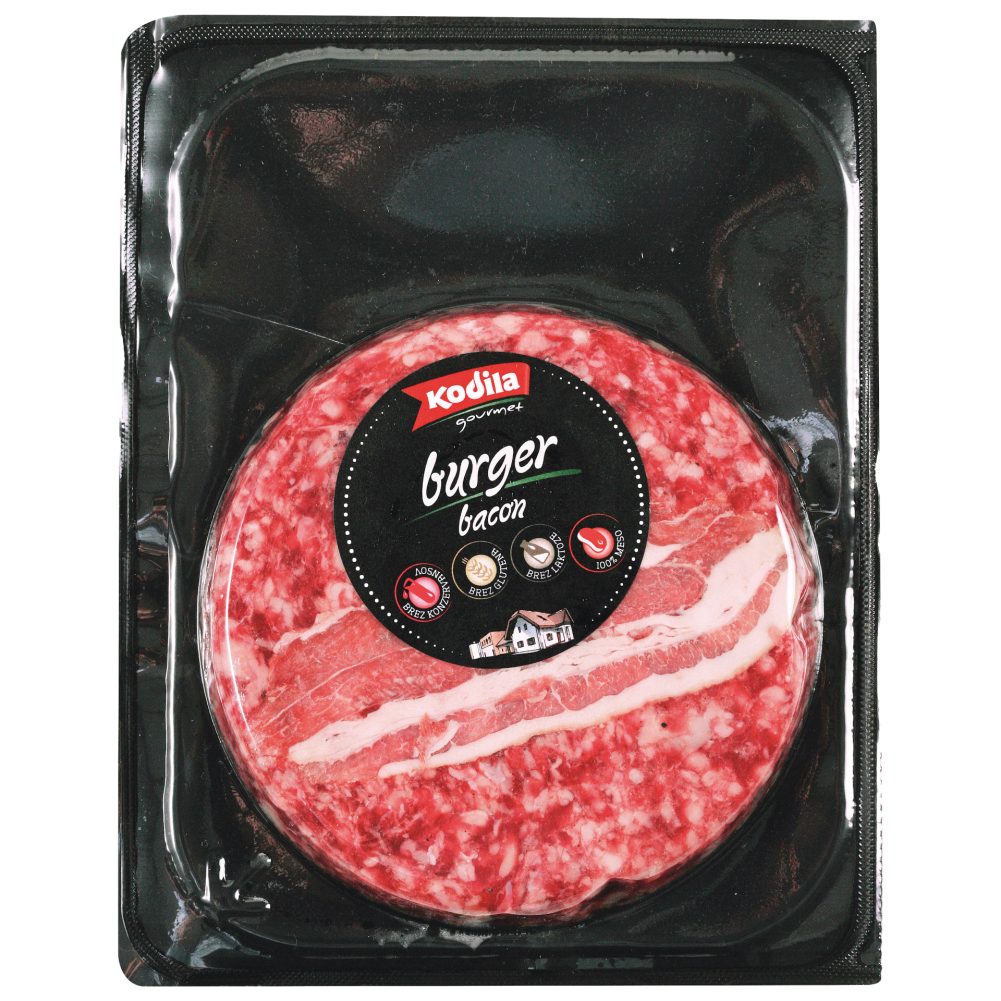 GOVEJI BURGER S SLANINO, KODILA, 160G