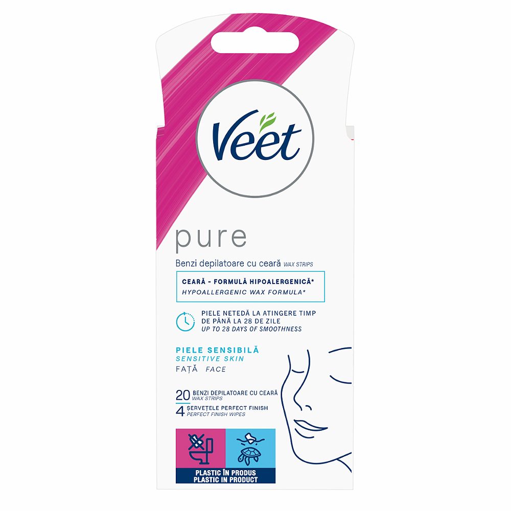 depilacijski lističi za obraz pure face sensitive skin