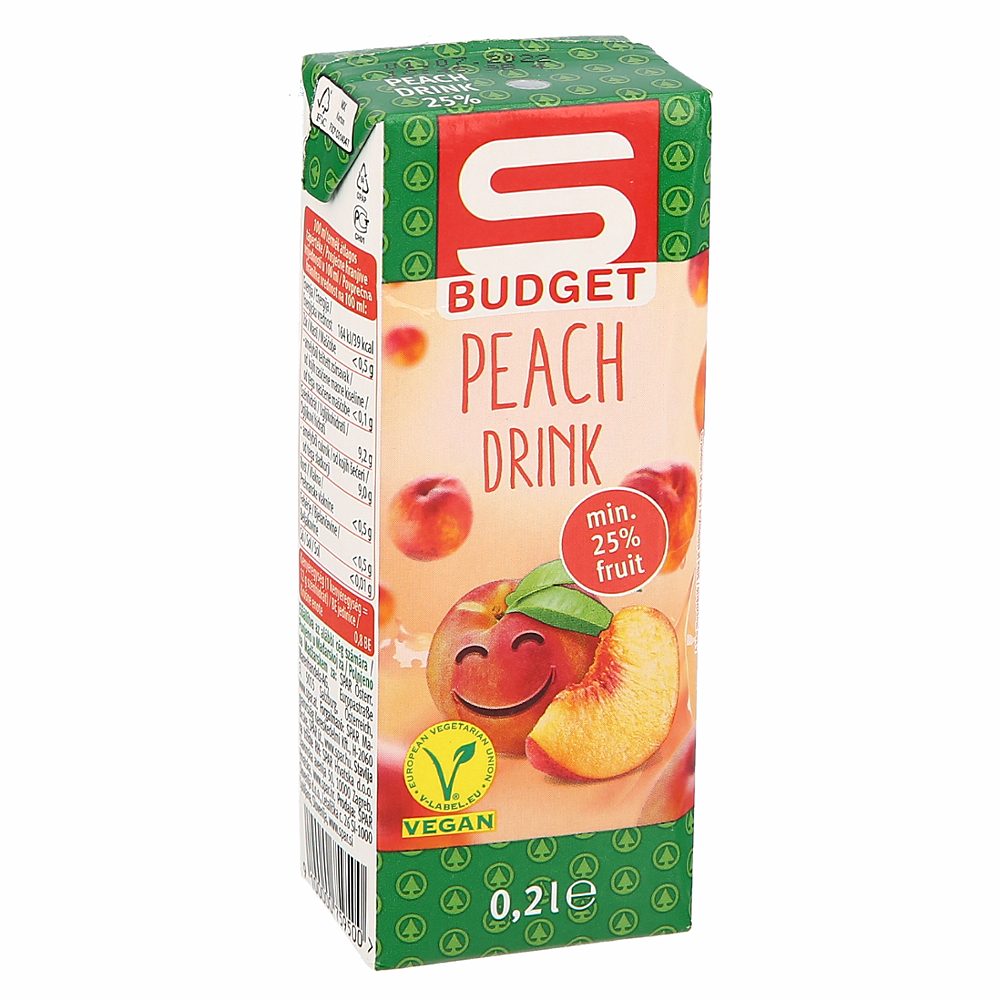 breskov napitek, s-budget, 200ml