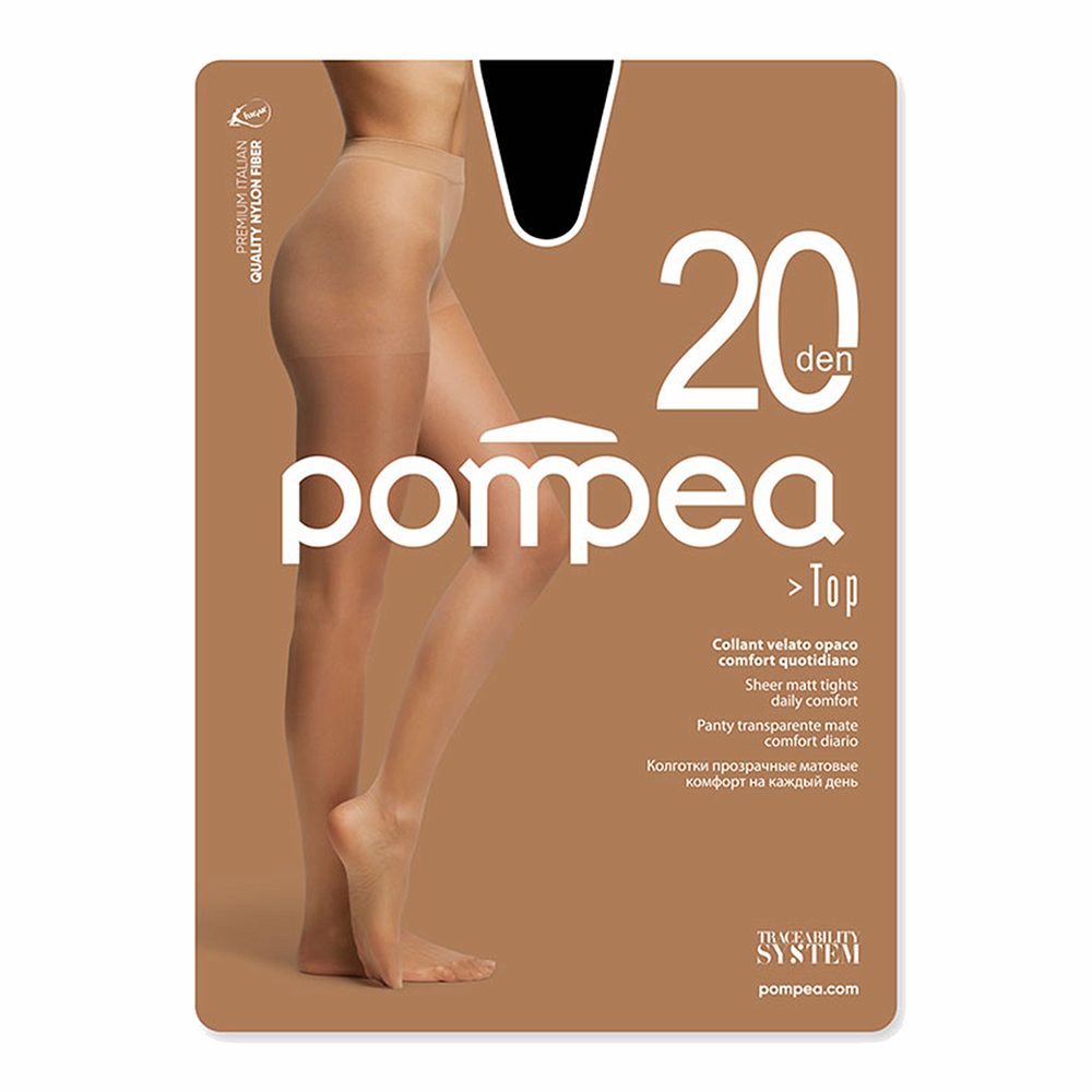 ženske hlačne nogavice 20den prosojne, velikost 3, top, pompea, 1/1