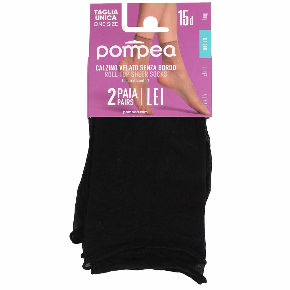 ženske nogavičke 15den nero, ena velikost, ideale, pompea, 2/1