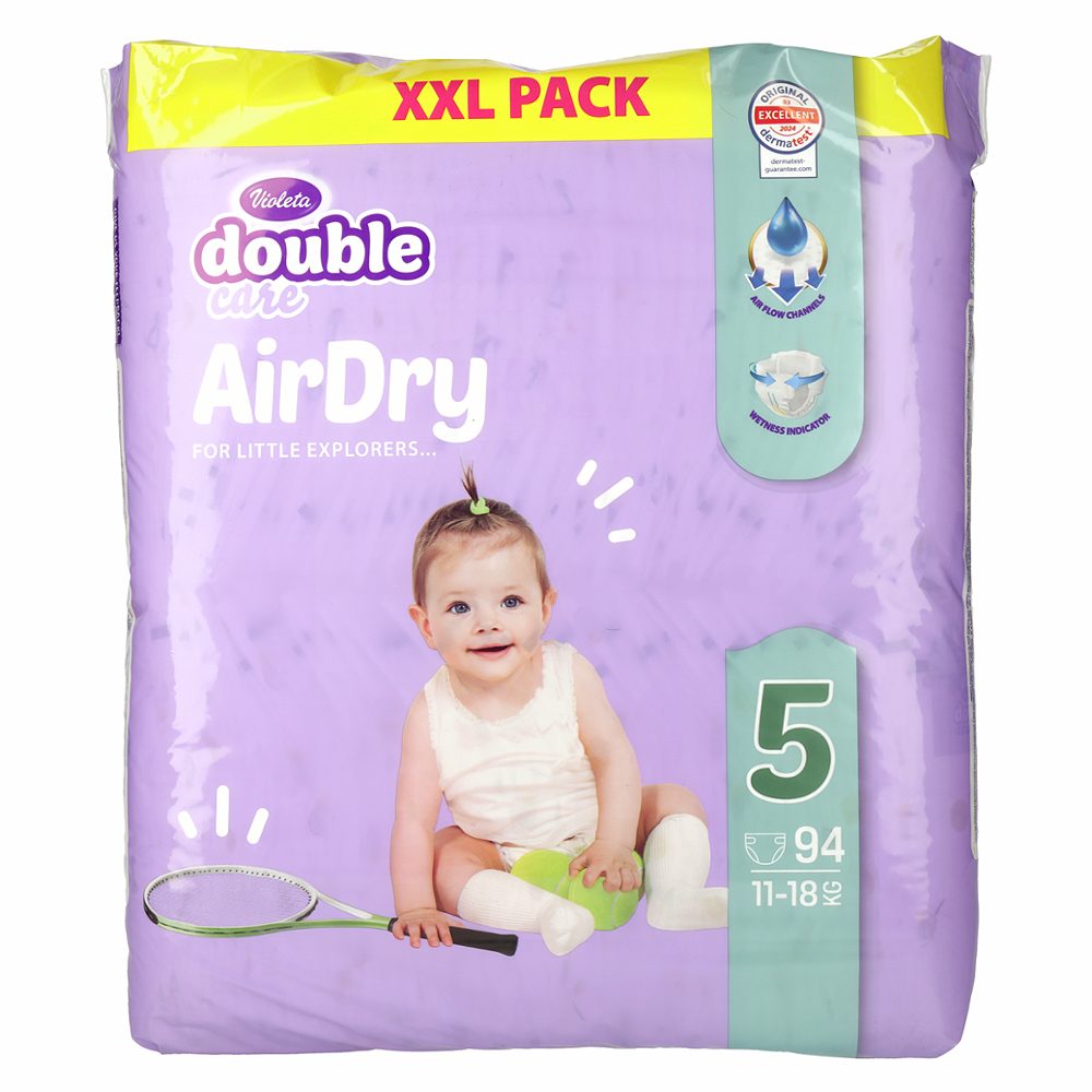 plenice xxl št.5 11-25kg, air dry, violeta double care, 94/1