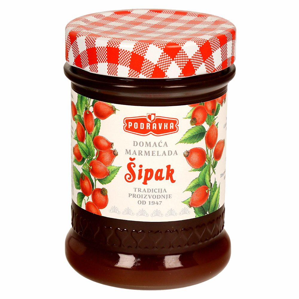 domača šipkova marmelada, podravka, 360g