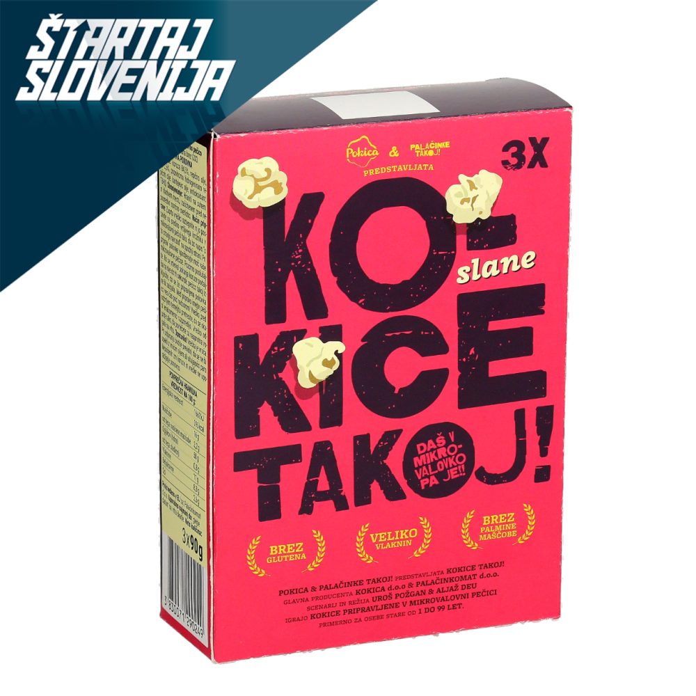 POKOVKA SLANA ZA MIKROVALOVNO PEČICO, KOKICE TAKOJ!, 3X90G