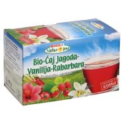 Slika produkta BIO SADNI ČAJ JAGODA, VANILIJA IN RABARBARA, SPAR NATUR*PUR, 25/1, 40G