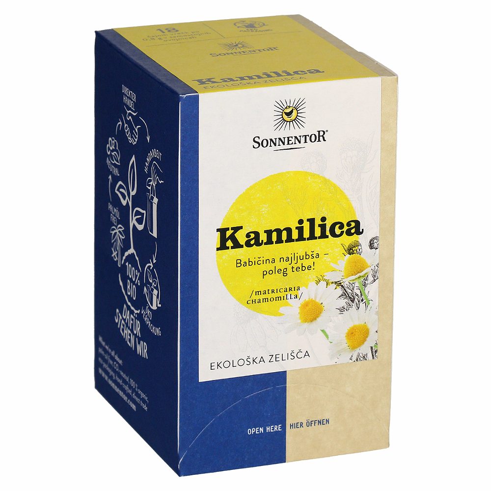 bio čaj kamilica, sonnentor, 14,4g