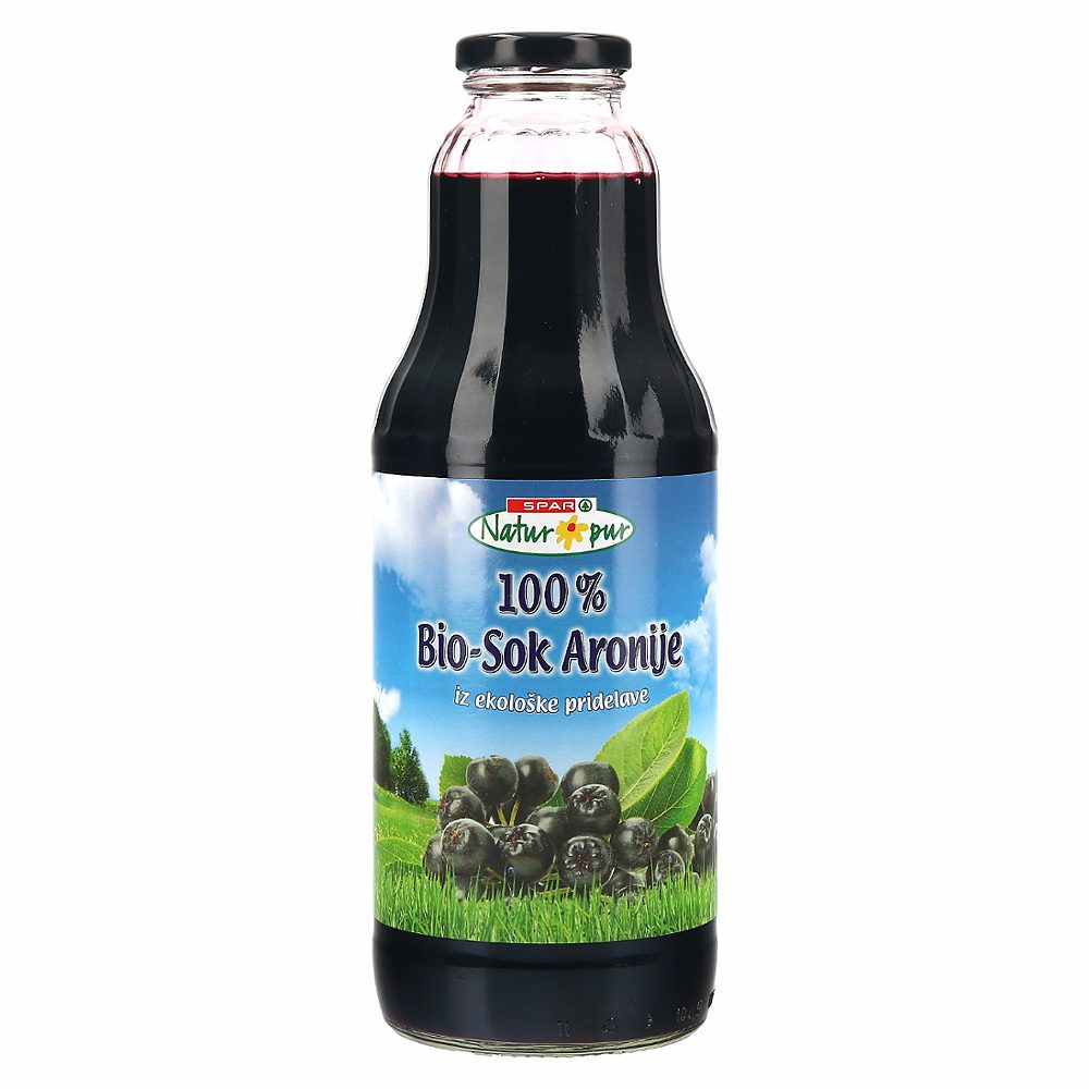 bio sok aronije 100%, spar natur*pur, 1l