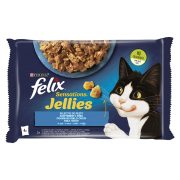 Slika produkta MOKRA HRANA ZA MAČKE RIBJI IZBOR, FELIX SENSATIONS JELLIES, 4X85G