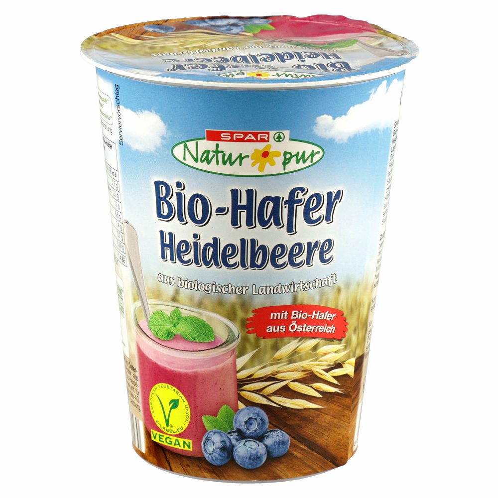 bio fermentirana ovsena krema z borovnicami, spar natur*pur, 400g