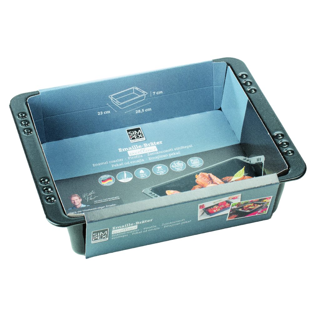 PEKAČ EMAJLIRAN 28,5X23XCM, SIMPEX PROFESSIONAL