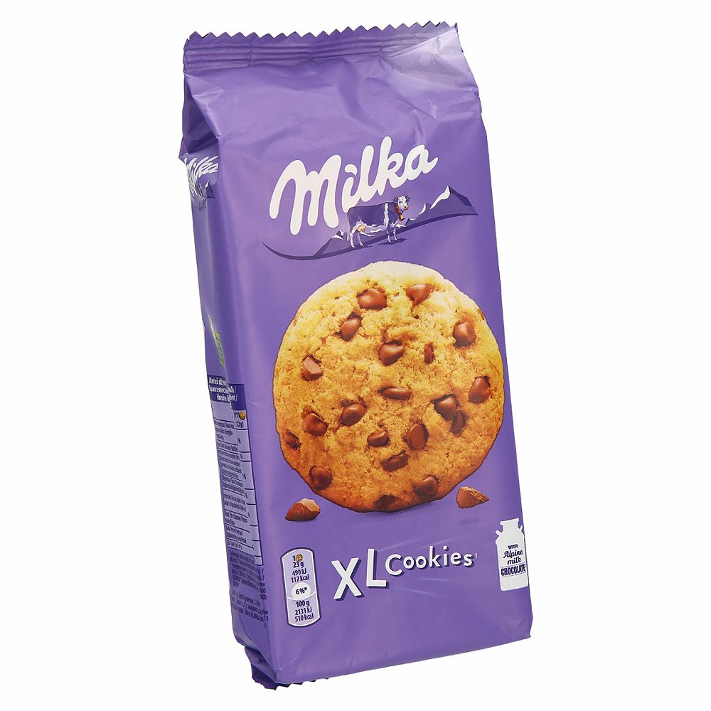 keksi s koščki mlečne čokolade xl cookie, milka, 184g
