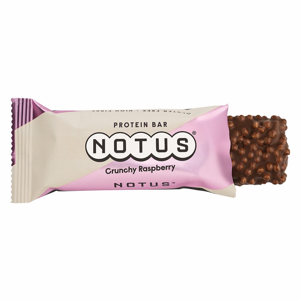 beljakovinska ploščica z okusom maline, protein bar, notus, 45g