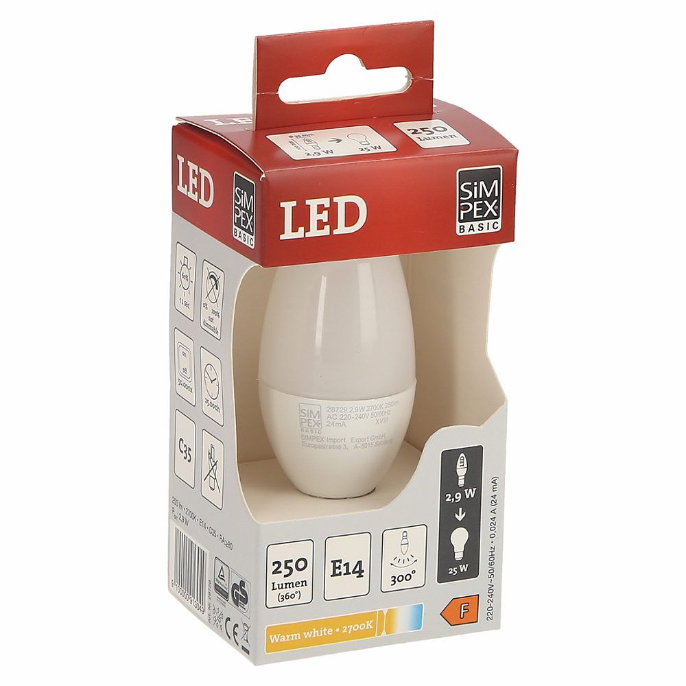 sijalka led e14 250lm