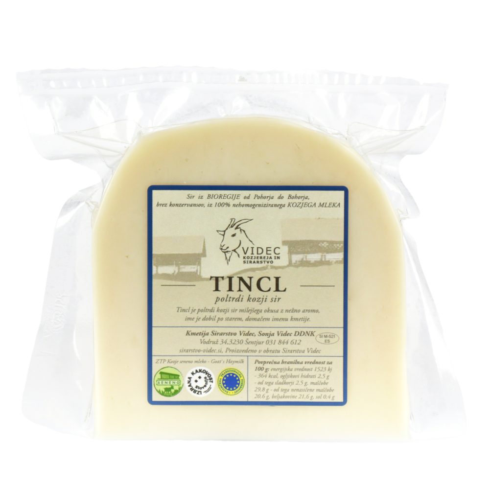 KOZJI SIR TINCL POLTRDI, SIRARSTVO VIDEC, 180G