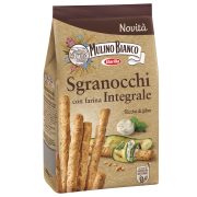 Slika produkta POLNOZRNATI GRISINI Z ŽITARICAMI IN SEZAMOM SGRANOCCHI, MULINO BIANCO, 200G