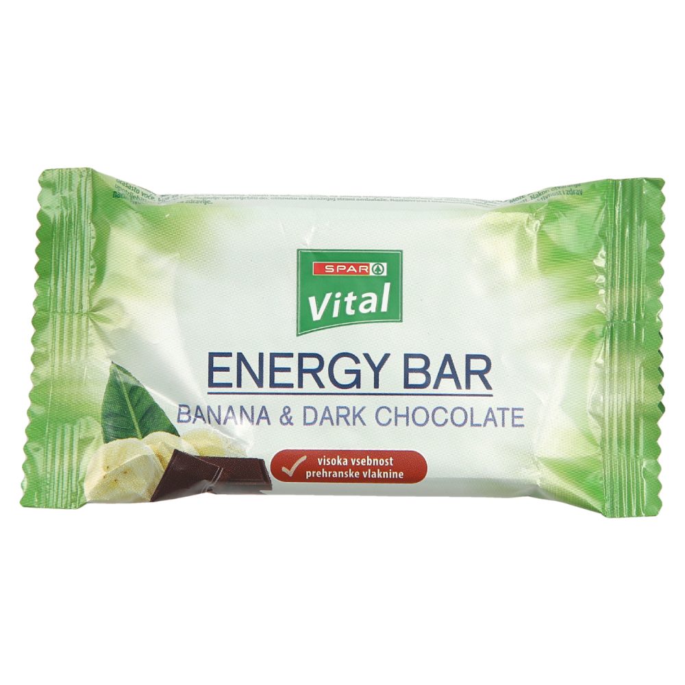 OVSENA PLOŠČICA S ČOKOLADO IN BANANO, SPAR VITAL, 50G