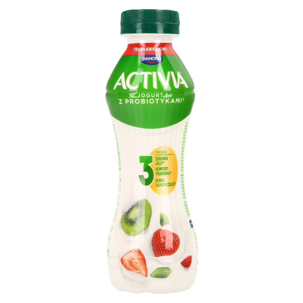 JOGURTOV NAPITEK JAGODA IN KIVI ACTIVIA, DANONE, 280G