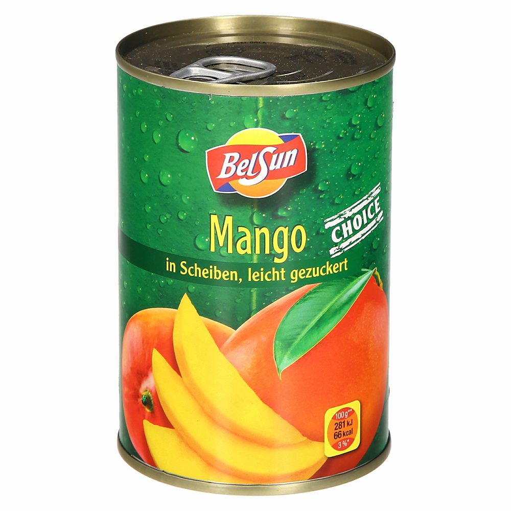 kompot mango rezine, manj sladek, belsun, 425g