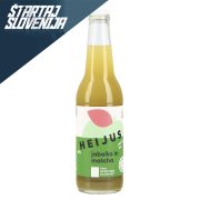 Slika produkta NAPITEK IZ NEFILTRIRANEGA JABOLČNEGA SOKA Z DODANIM ZELENIM ČAJEM MATCHO, HEIJUS, 330ML