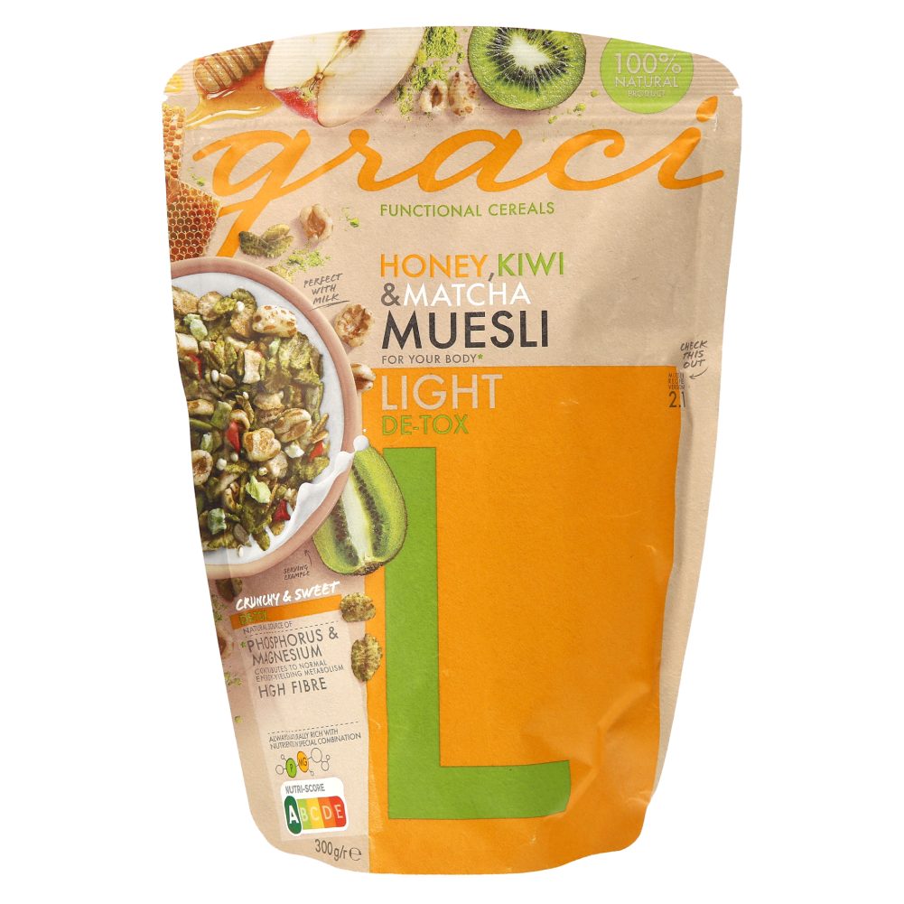 MUSLI Z MEDOM IN KIVIJEM LIGHT, GRACI, 400G